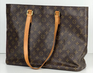 Louis Vuitton Cabas Mezzo Bag in Brown Monogram Coated Canvas Vintage 2002 S